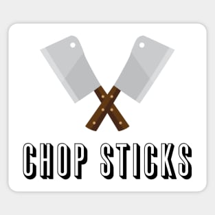 Knives Are The Real Chop Sticks Sticker